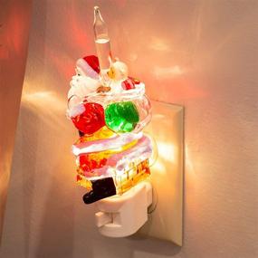 img 2 attached to 🎅 Illuminate Your Home with the Glowing Santa Chimney Bubble Light Night Light by Roman 33672