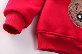 img 2 attached to Sweatshirts Christmas Reindeer Crewneck Pullover Boys' Clothing for Active