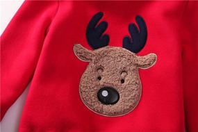 img 3 attached to Sweatshirts Christmas Reindeer Crewneck Pullover Boys' Clothing for Active