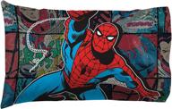 optimized for seo: marvel 🕷️ spiderman 'jump kick' microfiber standard pillowcase logo