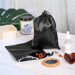 img 1 attached to Versatile Set of 12 Satin Bags with Drawstring – Perfect for Lingerie, Jewelry, Gifts, Party Favors, and More!