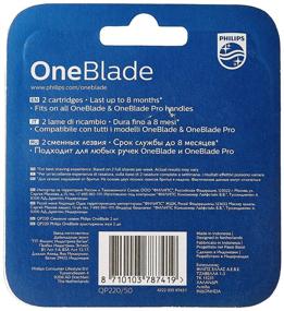 img 4 attached to 💈 Philips OneBlade Replacement Blade - 2-Pack (Model: QP220/50)