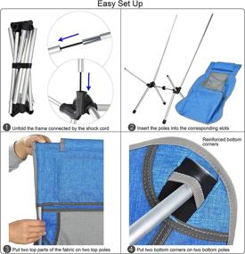 img 2 attached to Многофункциональный легкий складной кемпинговый стул с высокой спинкой MARCHWAY с подголовником 🪑 - Портативный и компактный для отдыха на природе, путешествий, пикника, фестиваля, походов, бэкпекинга