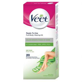 img 4 attached to Silky Smooth Skin Guaranteed: Veet Full Body Waxing Kit for Dry Skin (1-Pack)