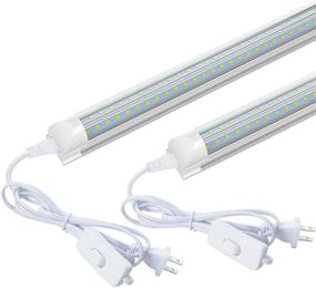 img 4 attached to CNSUNWAY LIGHTING 2FT LED Light Fixture: 14W 1680LM T8 Integrated LED Tube - High Output, Linkable LED Shop Light for Kitchen, Garage, Workbench, Under Counter Lighting (2 Pack)