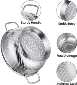 img 2 attached to Stainless Strainers Colanders Dishwasher Vegetables