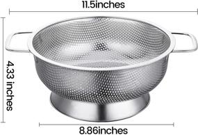 img 1 attached to Stainless Strainers Colanders Dishwasher Vegetables