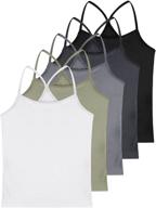 pieces girls sleeveless camisole undershirts girls' clothing in tops, tees & blouses logo