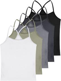 img 4 attached to Pieces Girls Sleeveless Camisole Undershirts Girls' Clothing in Tops, Tees & Blouses