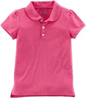 oshkosh b'gosh girls' short-sleeve uniform polo: classic and comfortable school attire logo