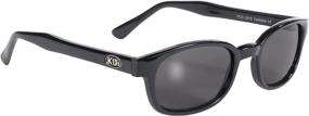 img 4 attached to 🕶️ Black Frame & Smoke Lens Pacific Coast Original KD's Motorcycle Sunglasses