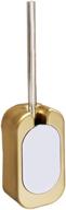 🧻 suntai wall-mounted toilet brush holder with stainless steel handle, covered brush, gold plating, compact bathroom brush logo