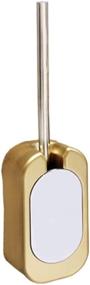 img 4 attached to 🧻 SUNTAI Wall-Mounted Toilet Brush Holder with Stainless Steel Handle, Covered Brush, Gold Plating, Compact Bathroom Brush