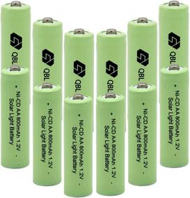 img 4 attached to ⚡️ QBLPOWER AA Ni-cd 800mAh Solar Light Batteries for Garden/Lawn/Sidewalk - 12PCS AA800mAh