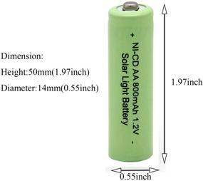 img 2 attached to ⚡️ QBLPOWER AA Ni-cd 800mAh Солнечные батареи для сада/газона/тротуара - 12 шт AA800mAh