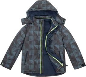 img 2 attached to SNOW DREAMS Boys Active Puffer Jacket - Warm Winter Camo Coat with Zip & Fleece Lining