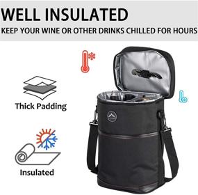 img 1 attached to Himal 4 Bottle Wine-Bag: Insulated, Portable, and Versatile - Perfect for Wine Lovers on the Go!