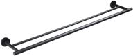 🛁 32-inch double bath towel bar by ushower, long-lasting sus304 stainless steel, sleek matte black finish, contemporary style logo