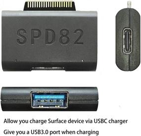 img 3 attached to 🔌 Sisyphy Surface Connect to USBC Charger Adapter with USBA3.0 Port | Compatible for Microsoft Surface Go Pro 6/5/4/3 Laptop | Works with 15V 45W USBC Charger and 3A USBC to USBC Cable (Adapter Only)