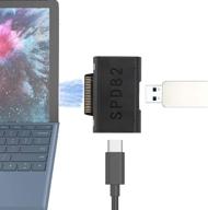 🔌 sisyphy surface connect to usbc charger adapter with usba3.0 port | compatible for microsoft surface go pro 6/5/4/3 laptop | works with 15v 45w usbc charger and 3a usbc to usbc cable (adapter only) logo