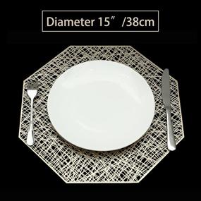 img 2 attached to 🍽️ Octagonal Snowkingdom Placemats: Stylish Centerpiece Decoration