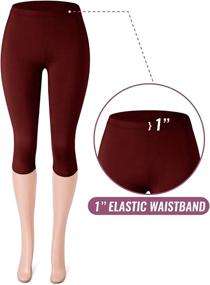 img 1 attached to Waisted Leggings Stretch Waistband Through Sports & Fitness for Running