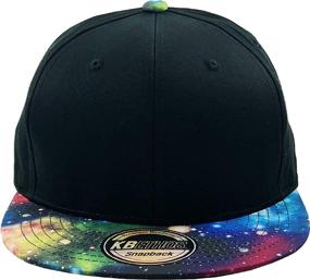 img 3 attached to 🌌 Galaxy Leaf Floral Aztec Bandana Print Brim Snapback Hat Baseball Cap with Hologram