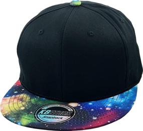 img 4 attached to 🌌 Galaxy Leaf Floral Aztec Bandana Print Brim Snapback Hat Baseball Cap with Hologram