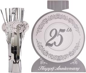 img 1 attached to Sparkling Silver 25th Anniversary Centerpiece Party Accessory - Perfect for Celebrating Milestone Events