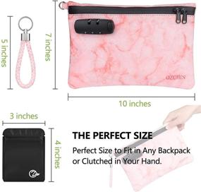 img 3 attached to 🔒 10 x 7 inches Pink PU Leather Smell Proof Bag Combo Container with Combination Lock - Enhanced SEO