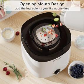 img 1 attached to Ice Cream Maker Machine - Afloia Super Low Noise/2-Quart/Lighter/28W Low Power - Automatic Soft Serve Ice Cream Machine for Kids Dessert/Frozen Fruit Dessert Making - Electronic Easy Sorbet - Easy to Clean and Store