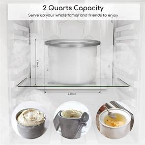 img 2 attached to Ice Cream Maker Machine - Afloia Super Low Noise/2-Quart/Lighter/28W Low Power - Automatic Soft Serve Ice Cream Machine for Kids Dessert/Frozen Fruit Dessert Making - Electronic Easy Sorbet - Easy to Clean and Store