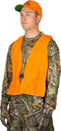 stay visible and protected with hunters specialties magnum safety hunting vest, blaze orange logo