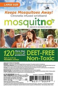 img 3 attached to 🦟 5-Pack of Mosquitno Natural Waterproof Citronella Wristbands for Adults in Red, Orange, Green, Navy, and Yellow