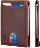 blocking genuine leather minimalist wallets men's accessories and wallets, card cases & money organizers logo