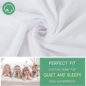 img 1 attached to 🛏️ Waterproof Mattress Protector King Size - Breathable, Noiseless, Washable Bed Cover for Pets, Kids, Adults and Elderly Care - Cotton Terry Mattress Protector with 21" Deep Pocket - 76" x 80