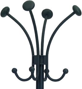 img 1 attached to 🧥 Black Alba Classic Floor Coat Rack/Stand with 4 Double Pegs: Enhance Your Space