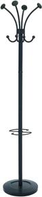 img 2 attached to 🧥 Black Alba Classic Floor Coat Rack/Stand with 4 Double Pegs: Enhance Your Space