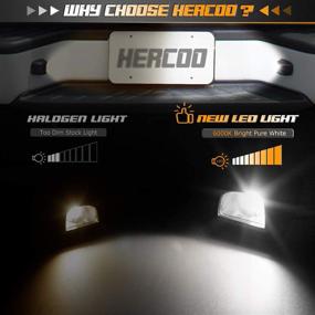 img 1 attached to 🚦 HERCOO LED License Plate Lights with White Bulbs - Compatible with Frontier, Armada, Titan, Xterra, Suzuki Equator Pickup Truck - Pack of 2