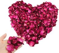 hslife 150 grams/ 5.3 oz real red 🌹 rose petals for wedding decoration, bath, crafts & more logo