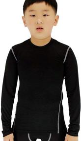 img 4 attached to 👕 Lanbaosi Sleeve Compression Practice T Shirt - Enhance Performance and Comfort for Boys' Active Clothing