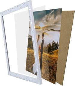 img 1 attached to 🖼️ Medog 11x14 White Picture Frame with Mat - Wall Mounting Document & Certificate Collage Picture Frame for 11 by 14 Inch Pictures - P7G 1114 1P WT