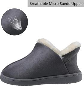 img 2 attached to ChayChax Micro Suede Kids Slippers - Warm Plush Indoor/Outdoor House Shoes with Anti-Slip Sole for Boys and Girls