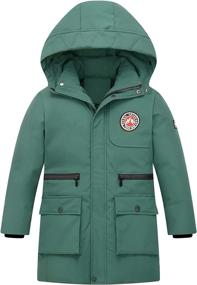 img 4 attached to Winter Hooded Puffer Mid Long 🧥 Boys' Clothing by LISUEYNE - Jackets & Coats