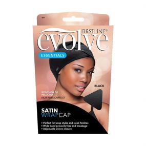 img 1 attached to 🎀 Silky Elegance: Black Satin Wrap Cap