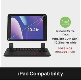 img 2 attached to Brydge 10.2 MAX+: Беспроводной чехол-клавиатура с трекпадом | iPad 9-го, 8-го и 7-го поколения | Мультитач | Защита от падения на 4 фута | Поликарбонат/Резина