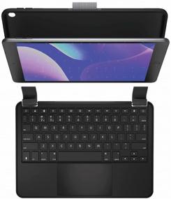 img 4 attached to Brydge 10.2 MAX+: Беспроводной чехол-клавиатура с трекпадом | iPad 9-го, 8-го и 7-го поколения | Мультитач | Защита от падения на 4 фута | Поликарбонат/Резина