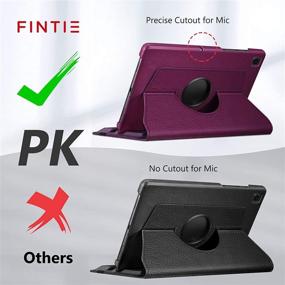 img 2 attached to 📱 Fintie Rotating Case for Samsung Galaxy Tab A7 10.4 2020 Model (SM-T500/T505/T507) - Premium Purple PU Leather Cover with 360 Degree Swivel Stand, Auto Sleep/Wake