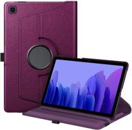 📱 fintie rotating case for samsung galaxy tab a7 10.4 2020 model (sm-t500/t505/t507) - premium purple pu leather cover with 360 degree swivel stand, auto sleep/wake logo