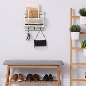 img 3 attached to 📬 Versatile Wall Mount Mail Sorter and Organizer with Key Hooks - Entryway Storage Solution for Letters, Magazines, and More!